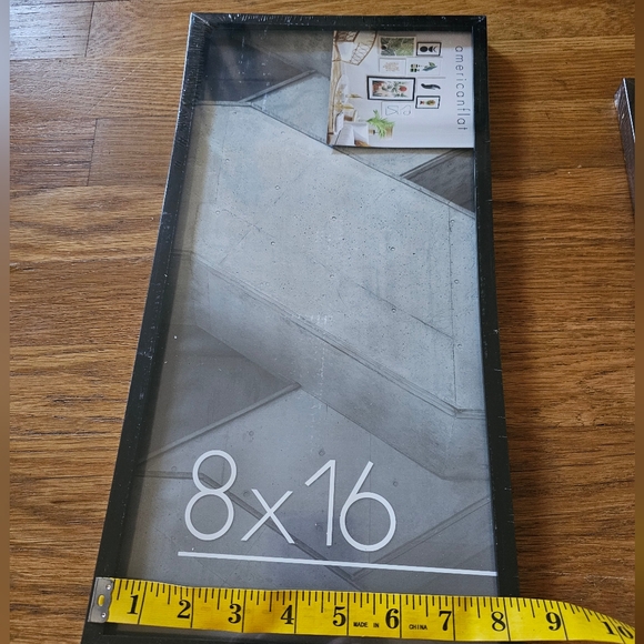 Americanflat Black Picture Frame Bundle of Qty 2 New In Package 8x12 & 8x16 - Picture 5 of 8